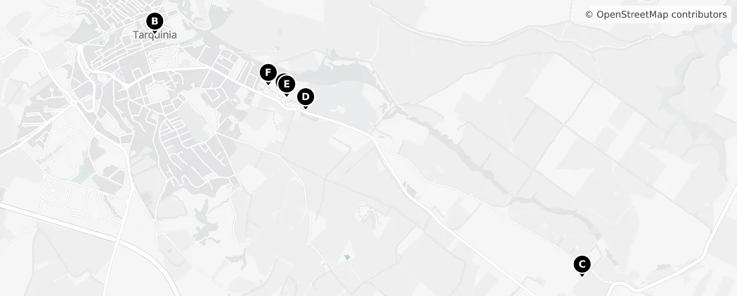 Map of Tarquinia