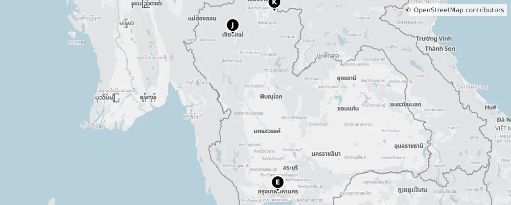 Map of Tayland