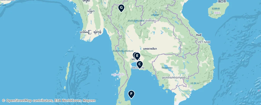 Map of Tayland