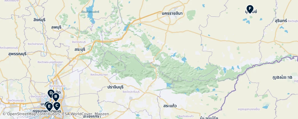Map of Tayland