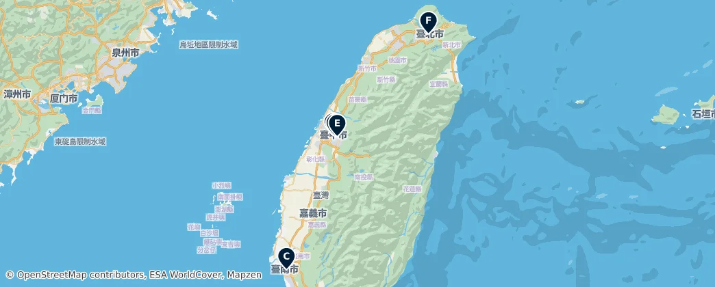 Map of Tayvan