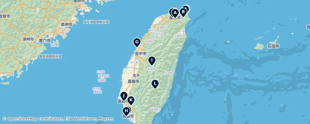 Map of Tayvan