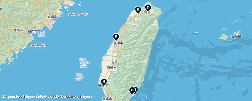 Map of Tayvan