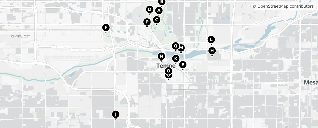 Map of Tempe, Arizona
