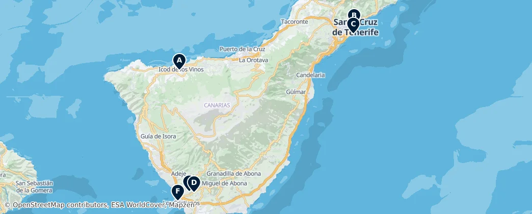 Map of Tenerife