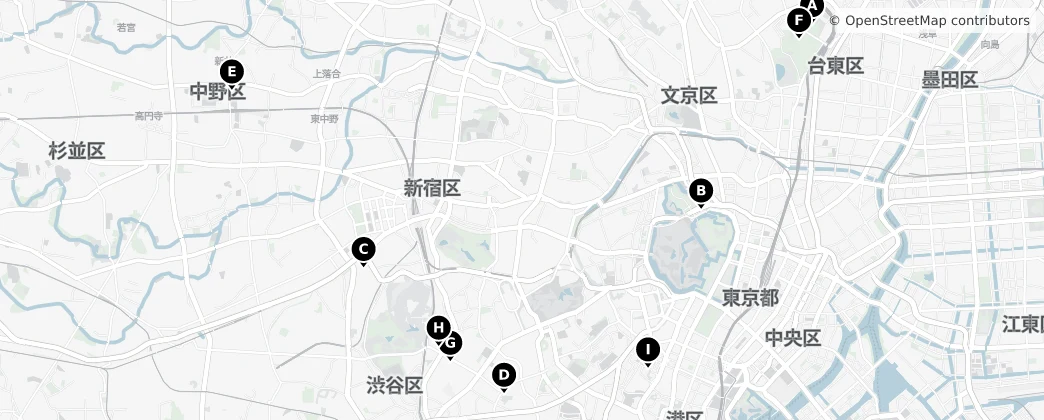 Map of Tokyo