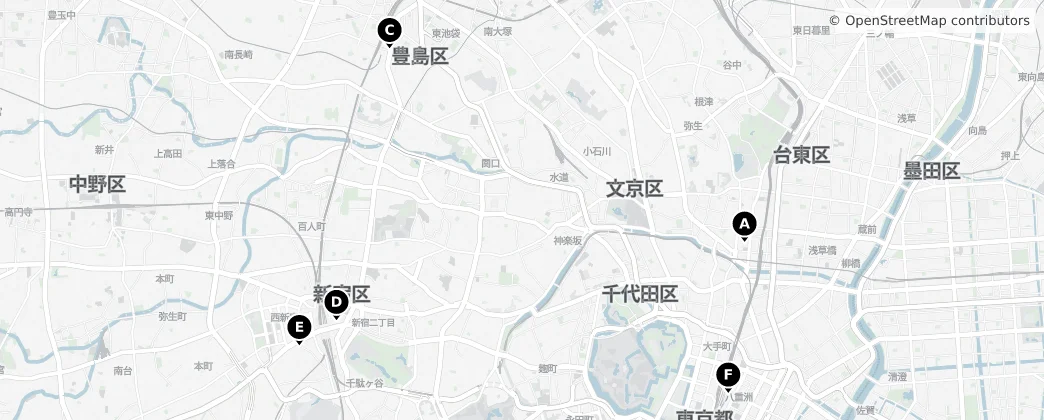 Map of Tokyo