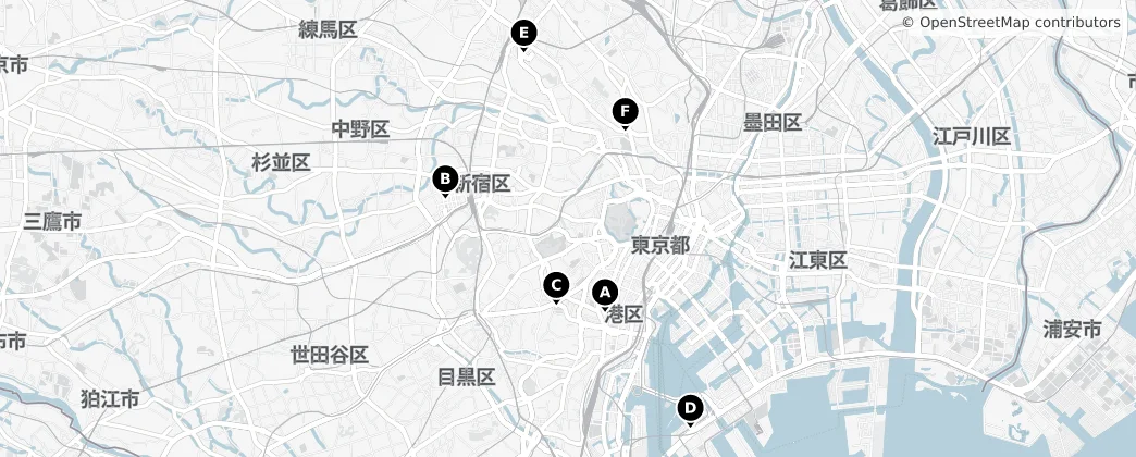 Map of Tokyo