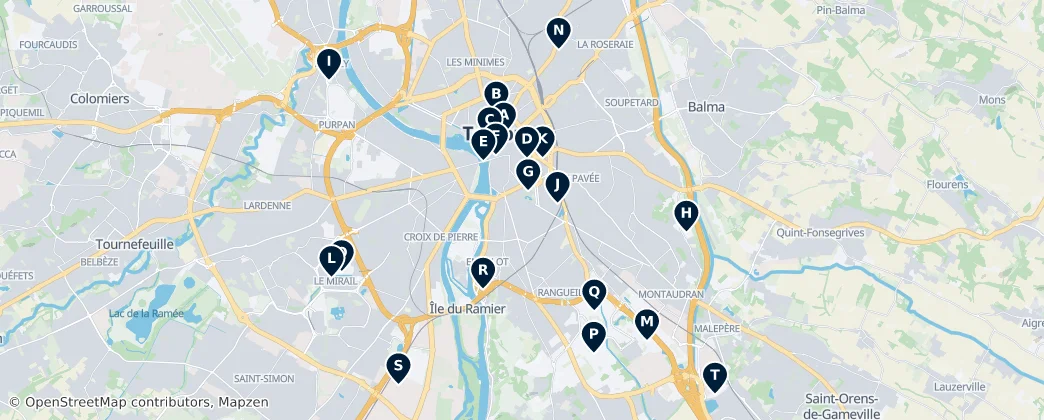 Map of Toulouse