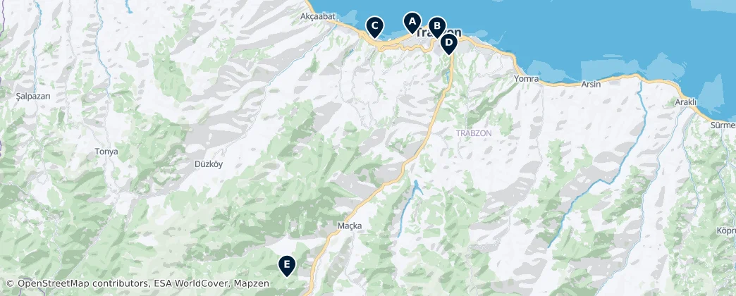 Map of Trabzon
