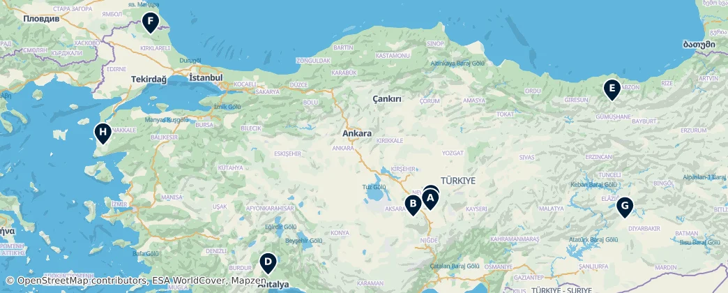 Map of Türkiye