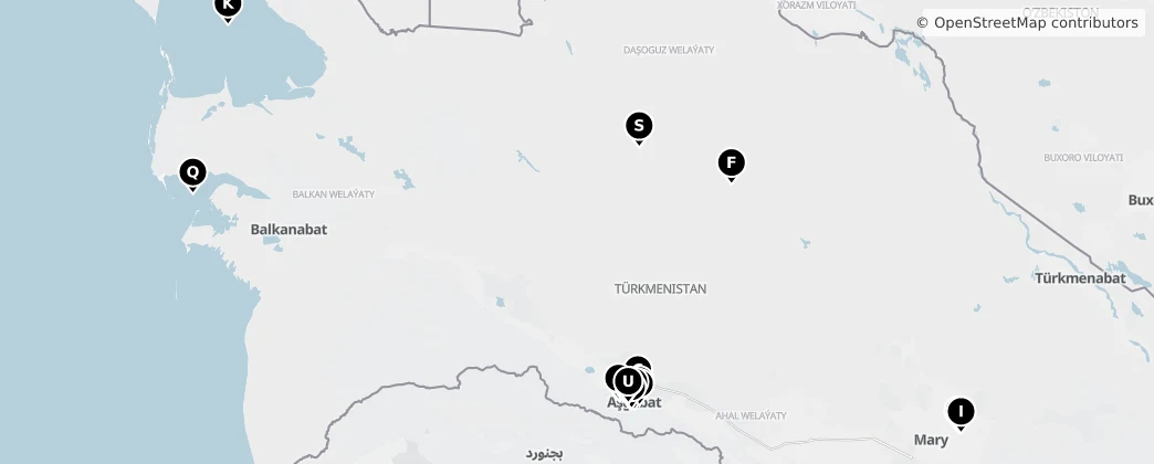 Map of Türkmenistan