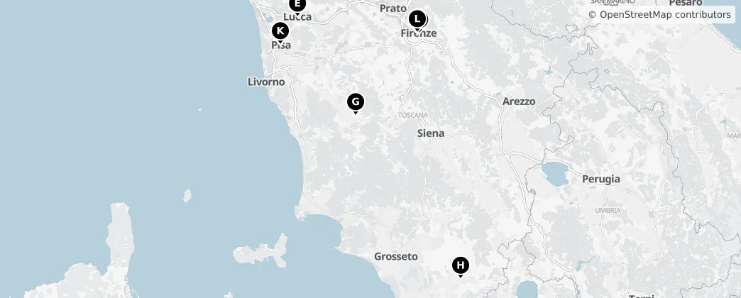 Map of Toskana