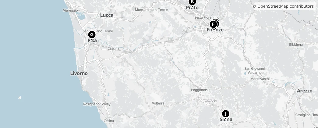 Map of Toskana
