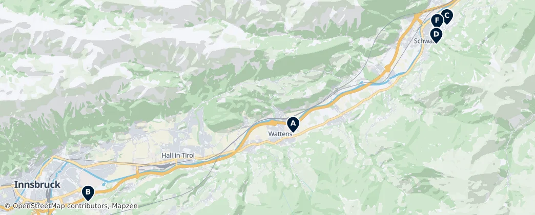 Map of Tux Alps