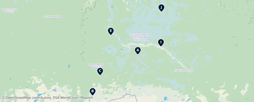Map of Ural Federal Bölgesi