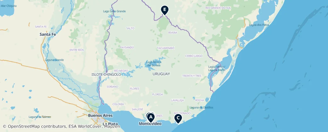 Map of Uruguay