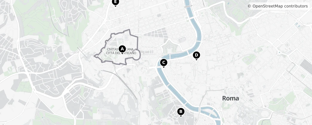 Map of Vatikan