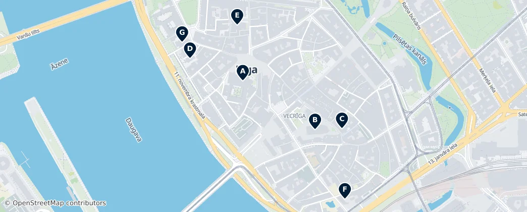 Map of Vecrīga