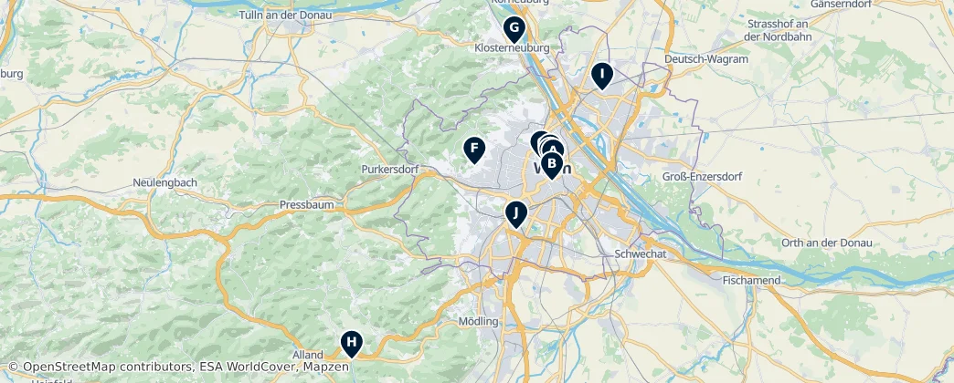Map of Vienna Woods