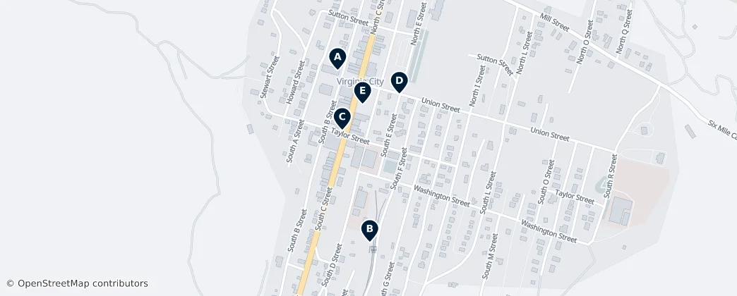 Map of Virginia City