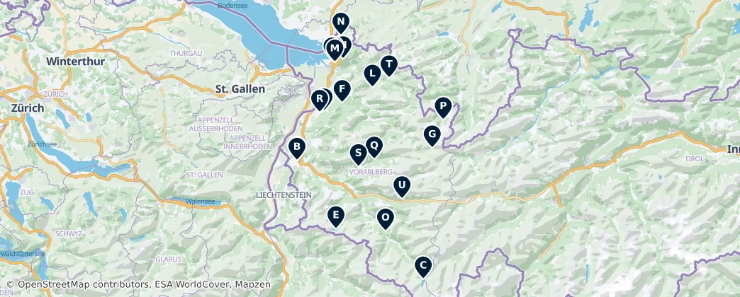 Map of Vorarlberg