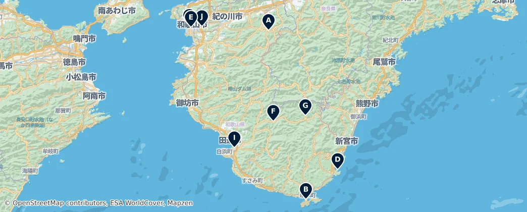 Map of Wakayama