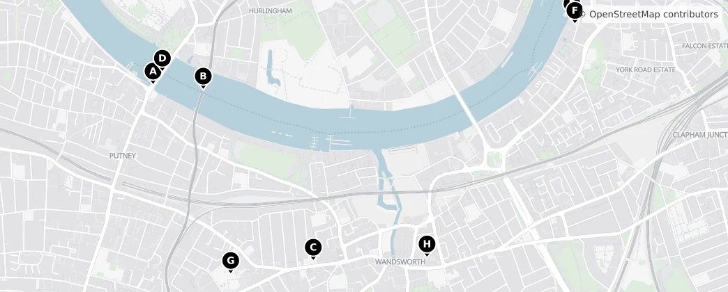 Map of Wandsworth