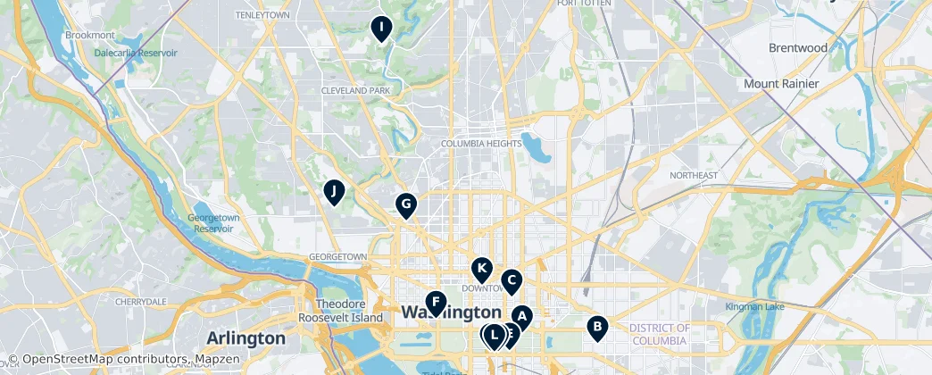 Map of Washington, DC