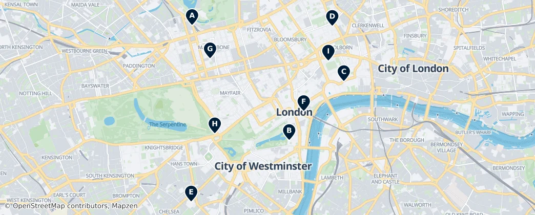 Map of Westminster