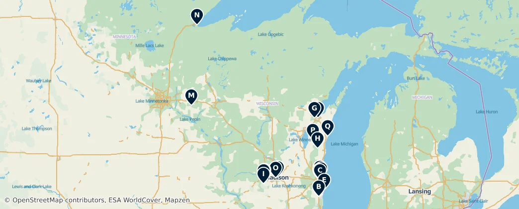 Map of Wisconsin