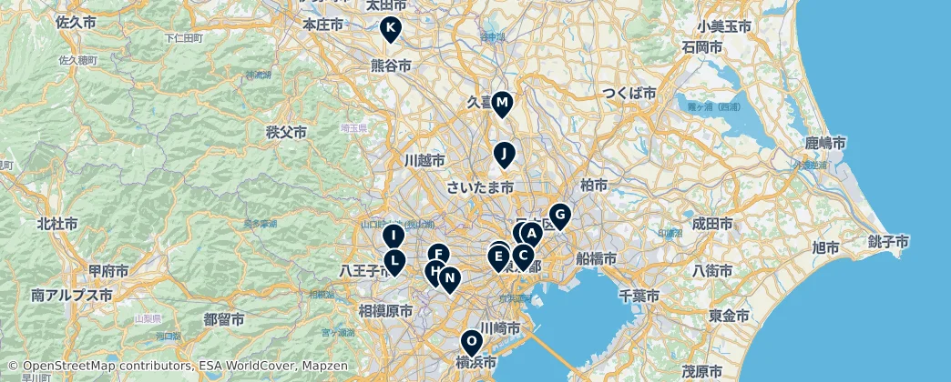 Map of 武蔵国