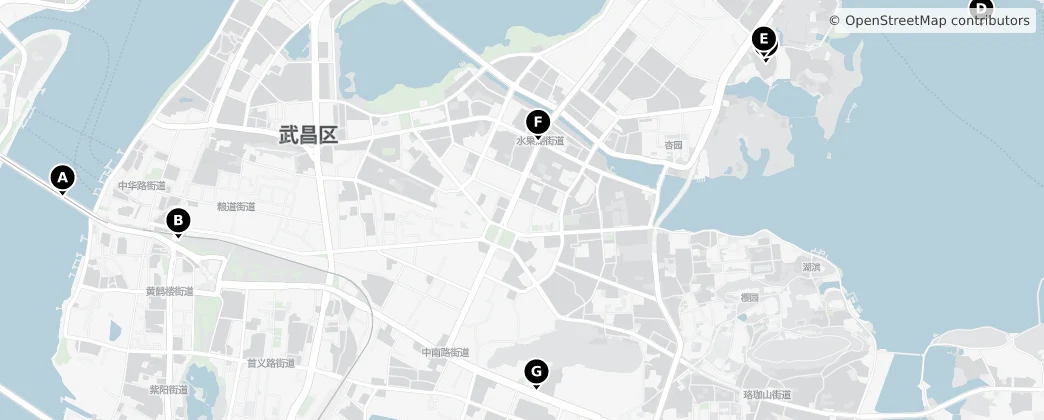 Map of Wuchang District