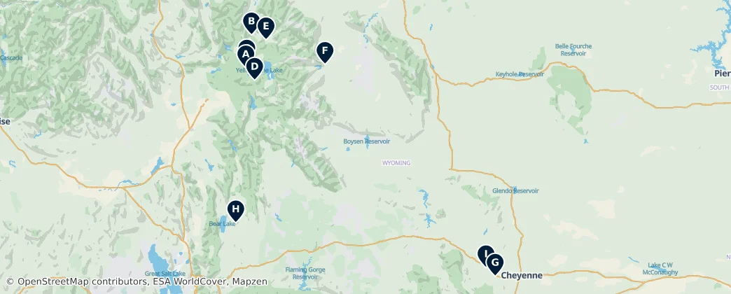Map of Wyoming