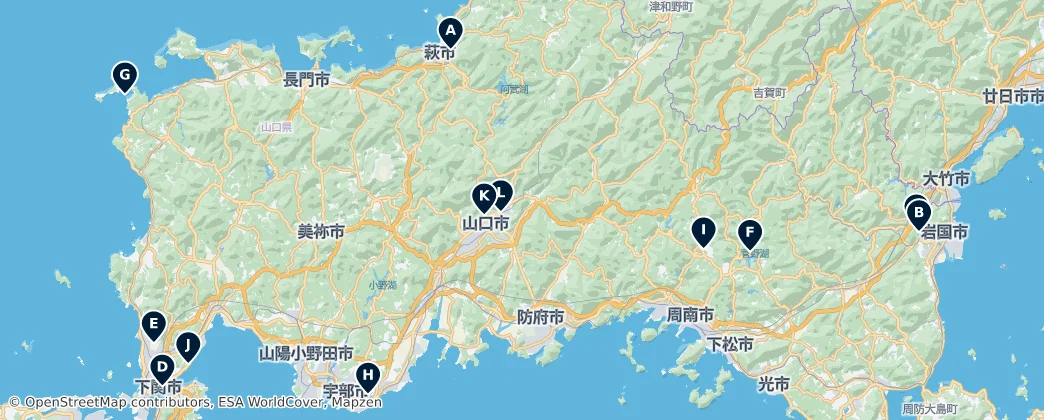 Map of Yamaguchi