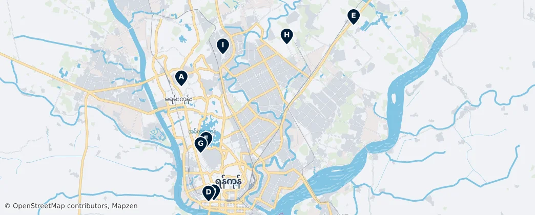 Map of Yangon