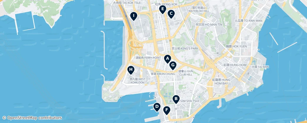 Map of Yau Tsim Mong
