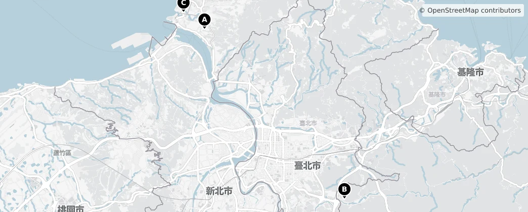 Map of Yeni Taipei