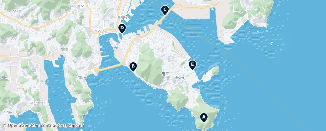 Map of Yeongdo District