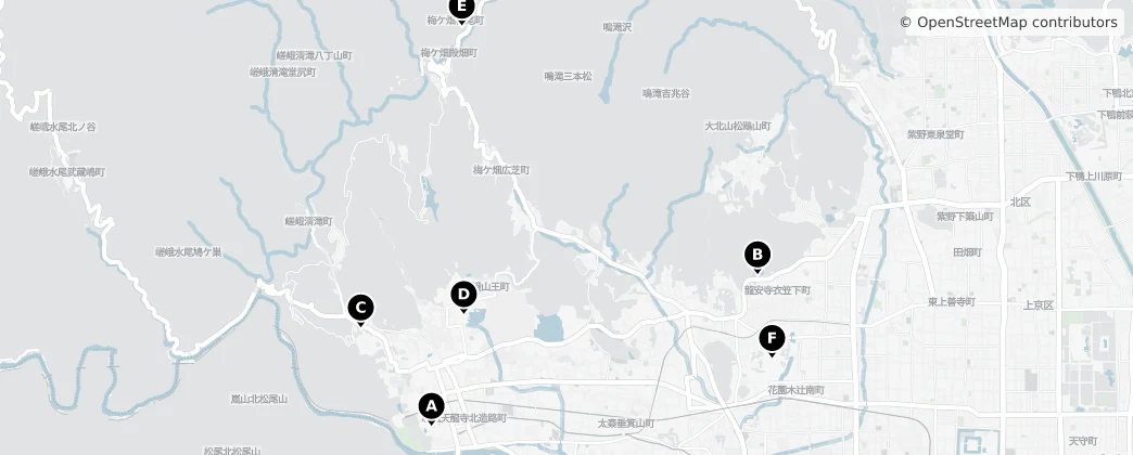 Map of Ukyo Ward