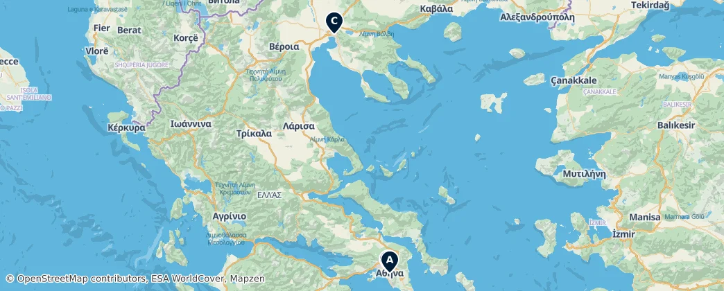 Map of Yunanistan