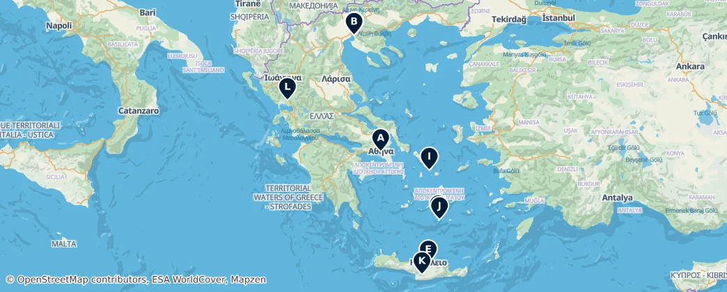 Map of Yunanistan