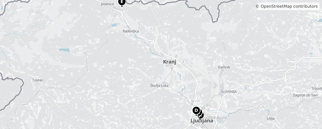 Map of Western Slovenia