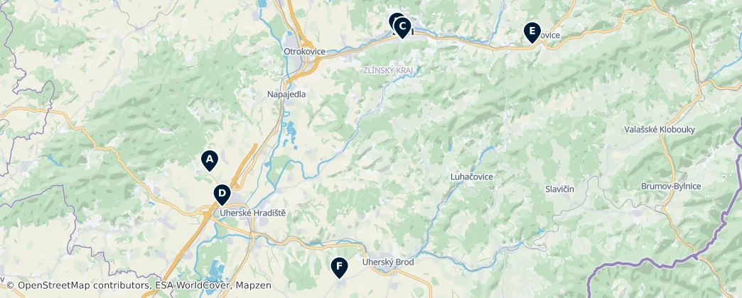 Map of Zlín ili