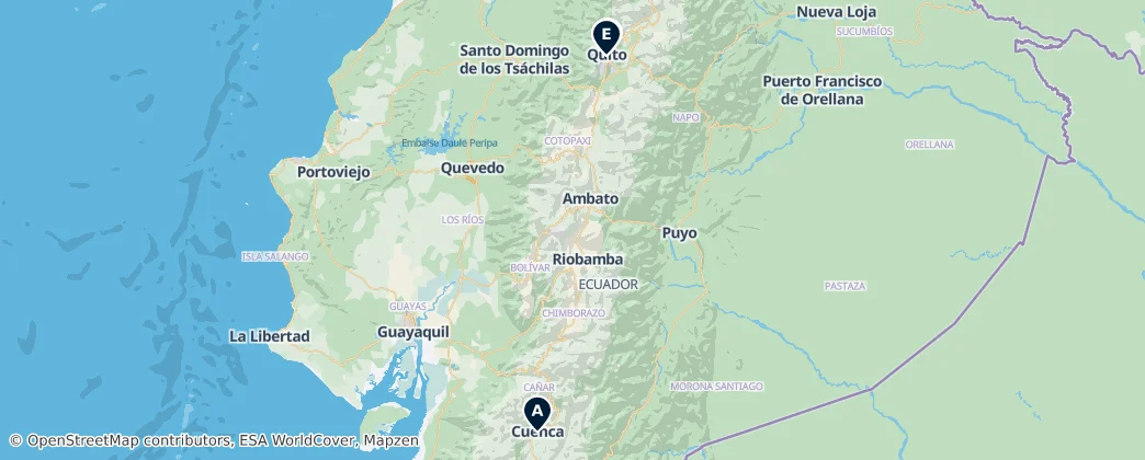 Map of Ecuador