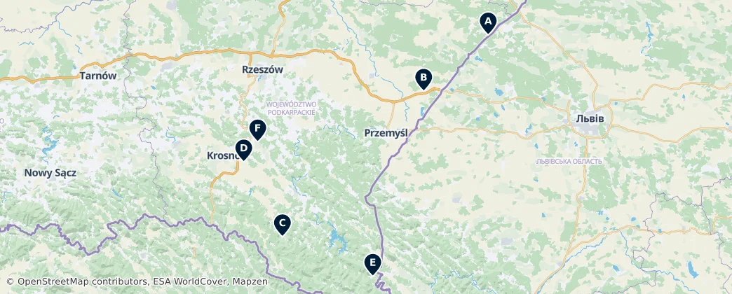 Map of Subcarpathia