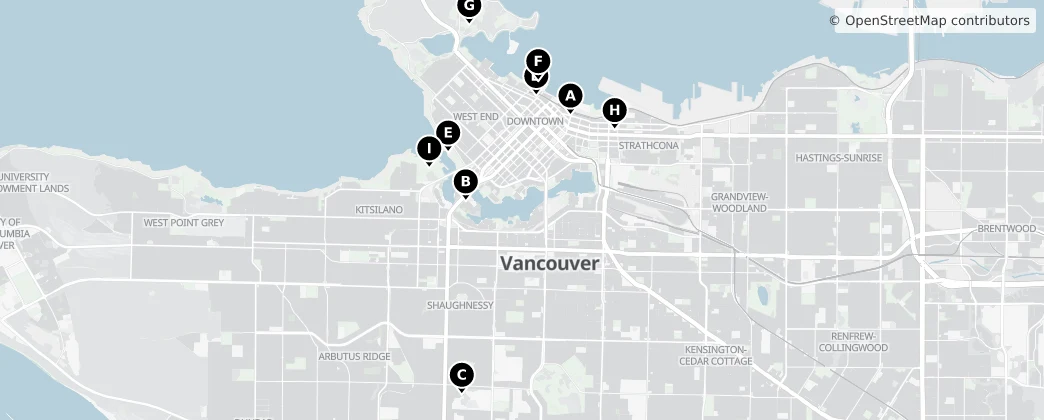 Map of Vancouver
