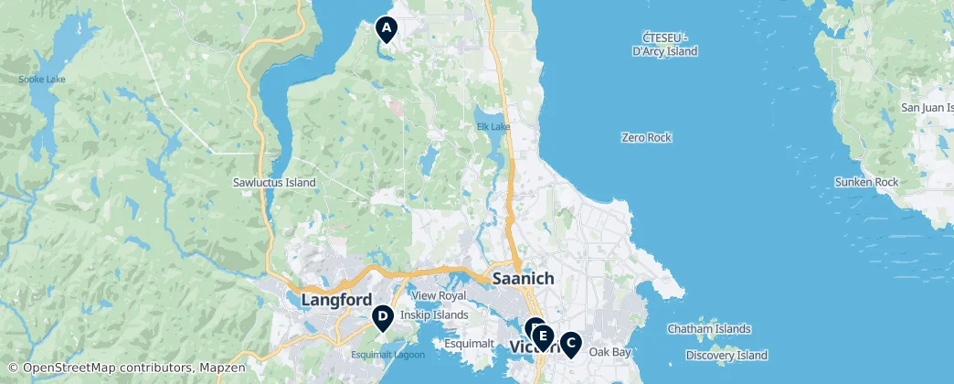 Map of Vancouver Island