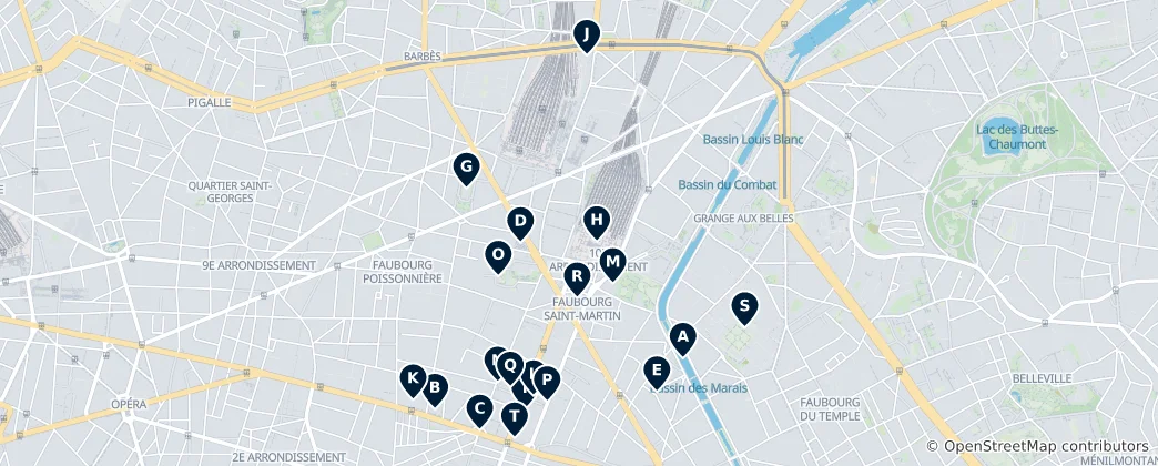 Map of 10th Arrondissement