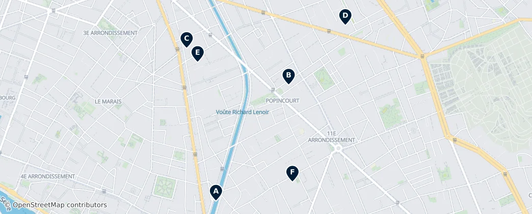 Map of 11th Arrondissement